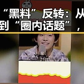 明星“黑料”反转：从“低俗”到“圈内话题”，谁在说真话？