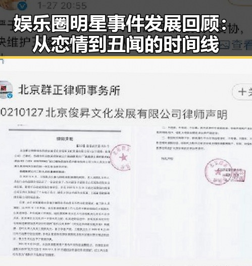 娱乐圈明星事件发展回顾：从恋情到丑闻的时间线